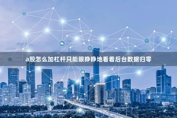 a股怎么加杠杆只能眼睁睁地看着后台数据归零