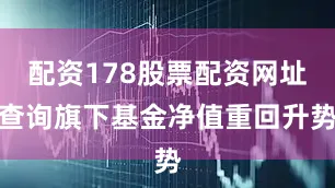 配资178股票配资网址查询旗下基金净值重回升势